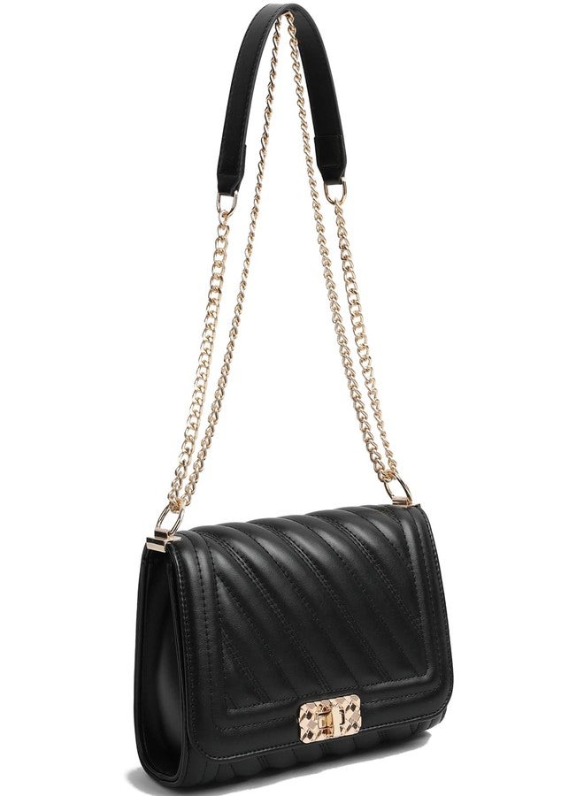 AYSIS Women's Vegan Leather Handbags For Women Shoulder Hobo Big Shoulder Bag Ladies Purse (Black) - Image 2
